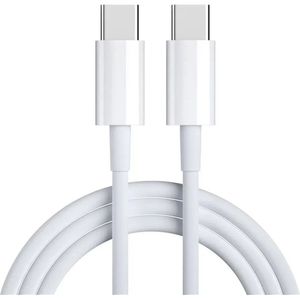 USB-C naar USB-C kabel voor iPhone 15, iPad Pro, iPad Air e.d. - 2 Meter - Wit