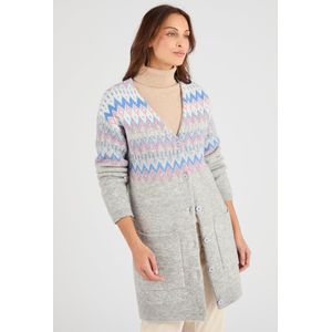 Damart - Lang thermolactyl jacquard vest - Grijs - XS