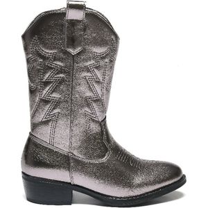 Smile Favorites® Meisjes Cowboylaarzen Western - Grijs - Imitatieleer - Maat 30 -