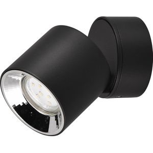 LED Wandlamp - Wandverlichting - Torna Pinati - GU10 Fitting - Rond - Mat Zwart - Metaal
