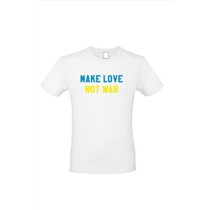 T shirt Oekraine Make love not war wit | Ukraine |Shirt met Oekraine vlag | OPBRENGST NAAR OEKRAÏNE!
