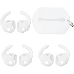 Oorhaken met anti-slip siliconen hoezen en extra zakje - B-eats Studio Buds 2021 wit .