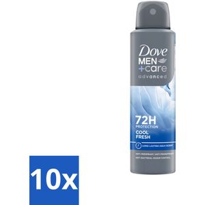 Dove Men+Care Deodorant Spray - Cool Fresh - Advanced Care - 150 ml - Bulkverpakking - 10 stuks