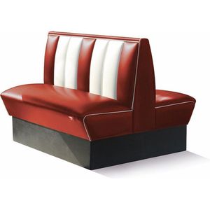 Bel Air Dinerbank Double Booth HW-120DB Ruby