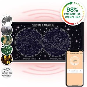 Klarstein Wonderwall Air Art Smart elektrische kachel - infraroodverwarming voor 14m²- infrarood paneel 120 x 60 cm - 700 W