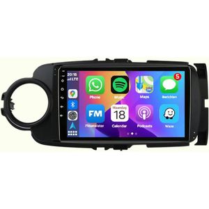 Autoradio 4/64GB met Carplay en Android auto | Geschikt voor Toyota Yaris 2012-2017 | Radio scherm met Navigatie | 2012 2013 2014 2015 2016 2017