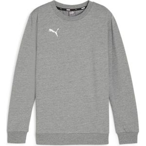 PUMA teamGOAL Casuals Crew Neck Sweat Jr Jongens sporttrui - Medium Gray Heather-Puma White