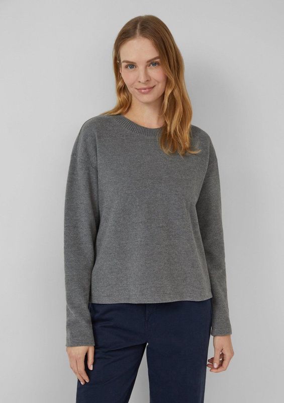 s.Oliver RED LABEL - Pullover - Effen - Regular Fit - Katoenmix