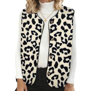 Mouwloos teddy fleece vest dames - Elegant en knuffelig vest voor herfst en winter