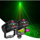 Discolamp LED Laser - Feestverlichting - RGB - USB - 2 STUKS