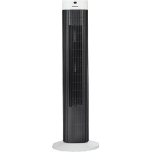 Inventum VTO812WA - Torenventilator - 3 snelheden - 3 windtypes - Afstandsbediening - Timer - 76,5 cm hoog - 85° oscillatie - Wit/Zwart