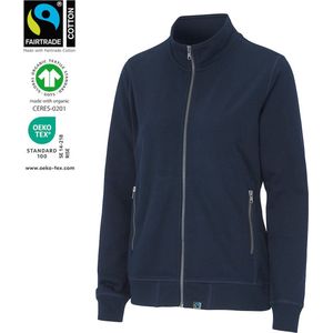 Cottover F. TERRY FZ COLLAR LADY - GOTS GECERTIFICEERD 141511 - Marine - S