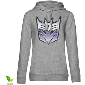 Transformers Distressed Decepticon Shield Girls Damen Hoodie Heathergrey-S