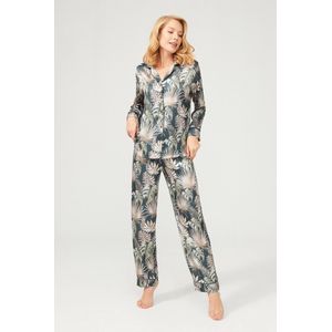 Floral Pattern superzacht satijn pyjamaset voor vrouwen - size M - cadeau voor dames - moederdag