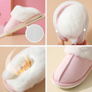 Pantoffels, uniseks, winter, pluche, warm gevoerde pantoffels, slippers, slipvast, platte slippers maat 36/37 roze