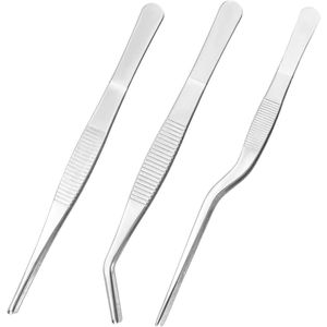 Allecto Plus - Roestvrijstalen Plantenpincet Set voor Tuinieren, Bonsai en Keukengebruik