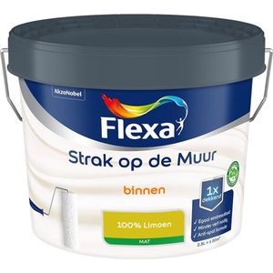Flexa - Strak op de Muur Binnen Muurverf Mat - 100% Limoen - Mengverf - 2.5 Liter