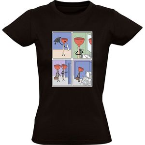 Afgestudeerde wc ontstopper Dames T-shirt - toilet - geslaagd - diploma - humor - grappig