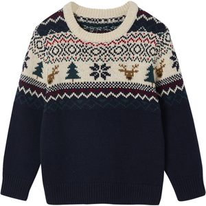 Vertbaudet - Kerstset - Trui en Sokken - Jongens - Grijs - Jacquard