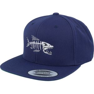 Hatstore- Fish Bones Navy Snapback - Skillfish Cap
