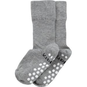 KipKep antislip sokjes - maat 18-24 maanden - Grey, grijs - Blijf-Sokken - 1 paar - zakken niet af - stay-on-socks - biologisch katoen