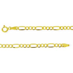 Gouden Figaro Armband 3.8 mm 21 cm 14 karaats