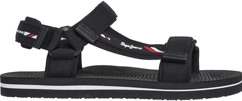 Pepe Jeans - PMS70161 - Sandalen - Zwart - Plat - Klittenband - Casual