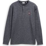 TOM TAILOR - Shirt - Navy - Lange Mouw - Ronde Hals