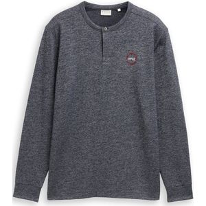 TOM TAILOR - Shirt - Navy - Lange Mouw - Ronde Hals