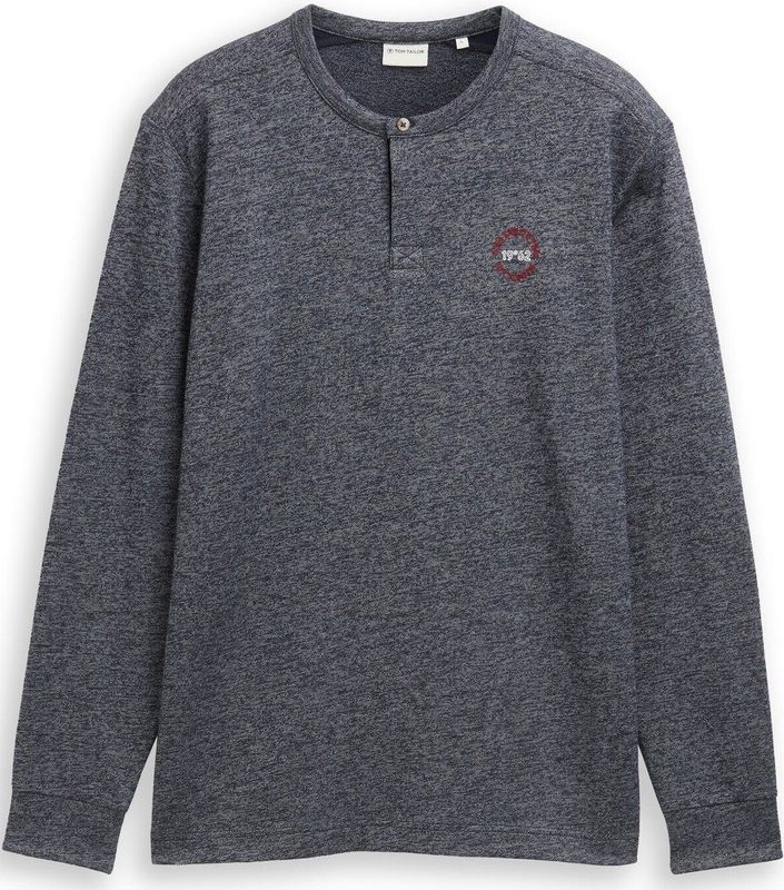 TOM TAILOR - Shirt - Navy - Lange Mouw - Ronde Hals