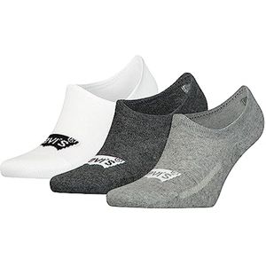 Unisex Voetloze Sokken 3-Pack - Grijs, Maat 35-38