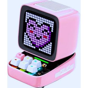 Ditoo Multifunctionele Bluetooth Luidspreker Met 256 LED Pixel Art - Feestlicht - Digitale Tafelklok En Ondersteuning Voor TF-kaart En Radio