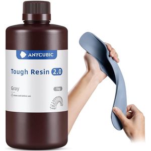 Anycubic SLA 3D printer UV resin 1 liter - Tough Resin 2.0 - Grijs