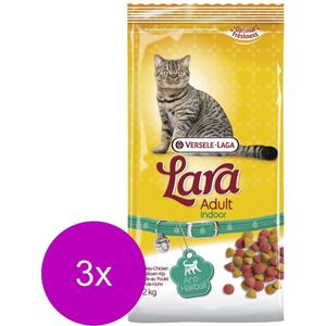 Lara Adult Indoor Kip&Eend - Kattenvoer - 3 x 2 kg
