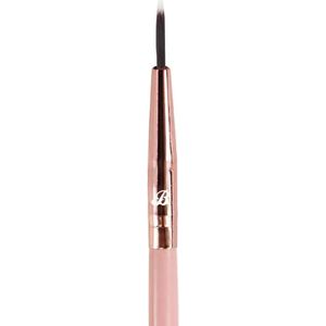 Boozyshop ® Soft Pink & Gold Small Round Liner Brush – Precisie Eyeliner & Wenkbrauw Kwast – Voor Strakke Liner & Nauwkeurige Details – Zachte Synthetische Haren