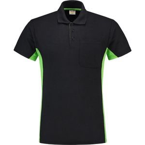 Tricorp Poloshirt Bi-Color - Workwear - 202002 - Navy-Limoengroen - maat XS