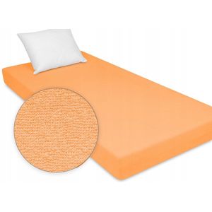 Fijne Frottier Laken met Elastiek - Zalmkleurig - 80x190 cm