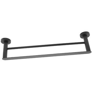 Profielenloods - Handdoekhouder dubbel monteren met schroeven - Gun metal