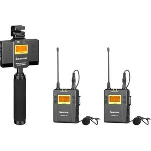 Saramonic UwMic9 Kit13 met 2 lavalier zenders om met je camera/mobiel direct draadloos op te nemen