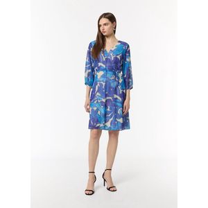 comma - Korte Chiffonjurk - Zwart