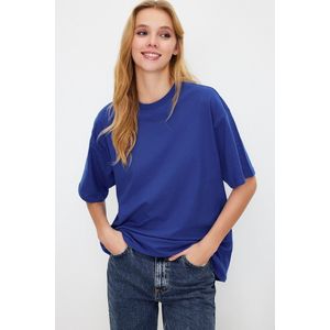 Trendyol TWOSS23TS00040 Volwassenen Vrouwen T-shirt - sax - S