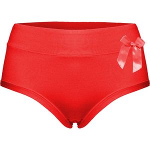 Dames slips 3 pack Fine Woman effen rood XXL