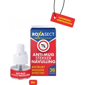Roxasect Anti-Muggen Stekker navulling - 6 stuks
