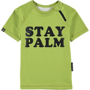 Beach & Bandits - UV-zwemshirt voor kinderen - UPF50+ - Korte mouw - Stay Palm - Groen - maat 104-110cm