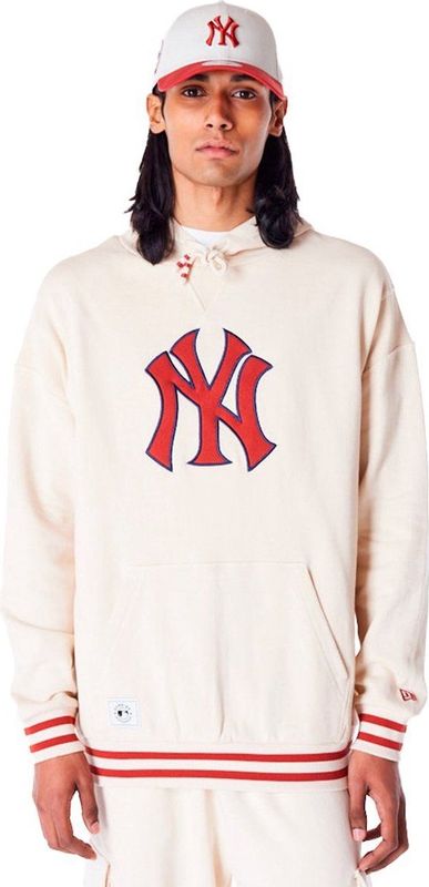 New Era - Oversized Hoodie - Beige - New York Yankees MLB Rib Infill