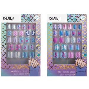 CREATE IT! Mermaid kunstnagels blauw (1 stuk)