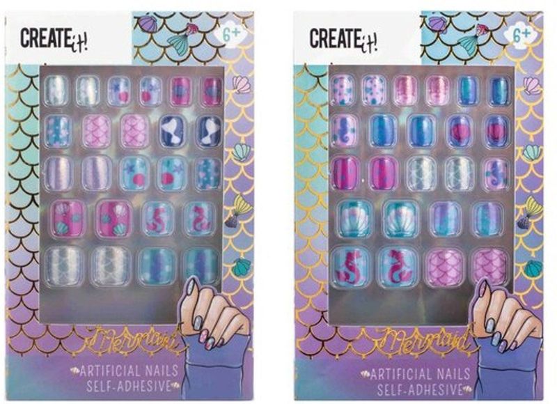 CREATE IT! Mermaid kunstnagels blauw (1 stuk)