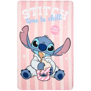 Disney Lilo en Stitch Time to Chill fleece deken 100x150cm, Lilo en Stitch fleece deken, Fleece deken, lilo en stitch, dekentje