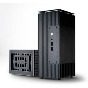 Akasa Turing compact fanless case (solid Aluminium UCFF Case) for 8th Generation Intel NUC boards (4x4 inch), compatible with NUC8i7BEH/NUC8i5BEK/NUC8i5BEH/NUC8i3BEK/NUC8i3BEH - no logo, 95 x 113.5 x 247.9mm , support for 2,5 inch
