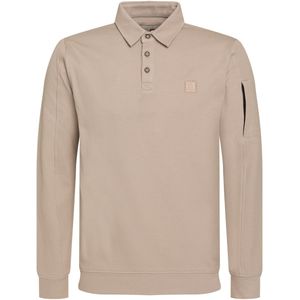 Gabbiano - Poloshirt - Taupe - Modieuze Polokraag - Mannen